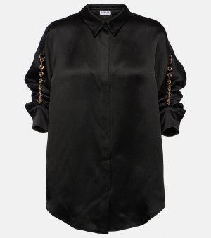 Рубашка из шелкового атласа с цепочкой , черный Loewe