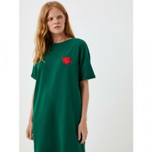 Платье , размер one size, зеленый Берегите Птиц. Цвет: зеленый/красный