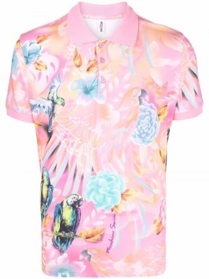 Рубашка поло с графичным принтом Moschino. Цвет: розовый