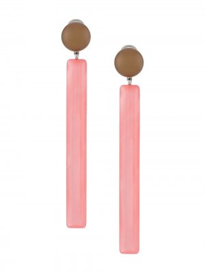 Длинные лакированные серьги-подвески Rachel Comey. Цвет: розовый