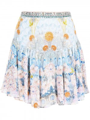 Расклешенная юбка мини Morris Camilla. Цвет: разноцветный