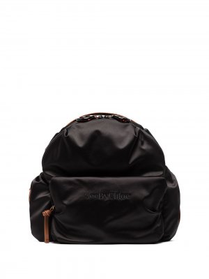 Рюкзак Tilly с вышитым логотипом See by Chloé. Цвет: черный