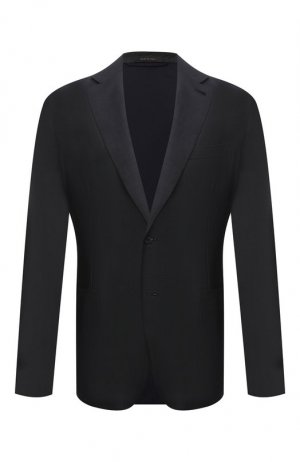 Пиджак из шерсти и шелка Brioni. Цвет: серый