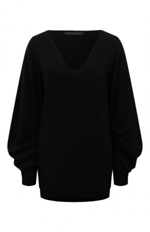 Пуловер из шерсти и кашемира Alberta Ferretti. Цвет: чёрный