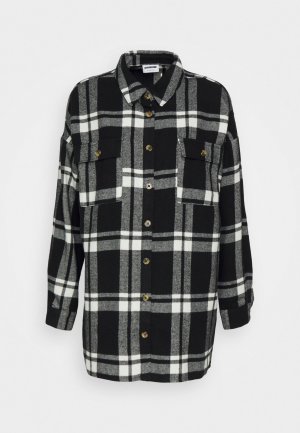 Рубашка NMFLANNY LONG SHACKET, цвет black/white Noisy May