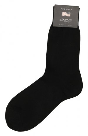 Хлопковые носки Zimmerli. Цвет: чёрный