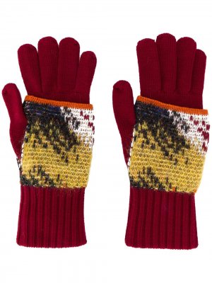 Многослойные перчатки Missoni. Цвет: красный