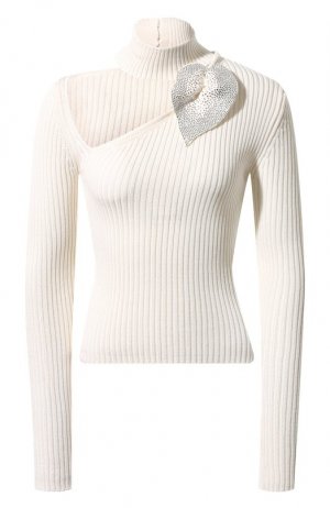 Хлопковый пуловер Giuseppe di Morabito. Цвет: кремовый