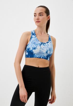 Топ спортивный Champion THE SWEATSHIRT RACERBACK BRA DIP DYE. Цвет: синий