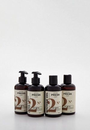 Набор для ванны и душа Press Gurwitz Perfumerie шампунь волос №2, гель жидкое мыло рук увлажняющее лосьон тела №2. Цвет: белый