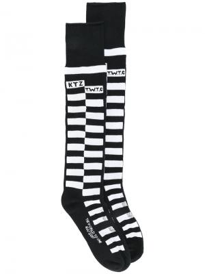 Chequered socks KTZ. Цвет: чёрный