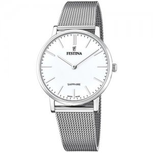 Наручные часы FESTINA Swiss Made, белый, серебряный