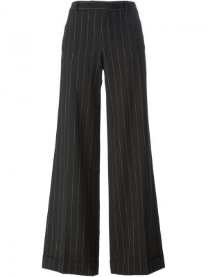 Расклешенные брюки в полоску Jean Paul Gaultier Vintage. Цвет: чёрный