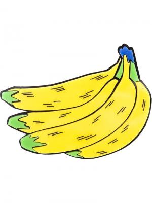 Брошь в виде бананов Yazbukey. Цвет: жёлтый и оранжевый