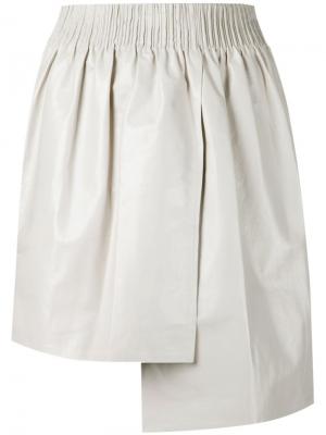 Асимметричная юбка Maison Rabih Kayrouz. Цвет: белый
