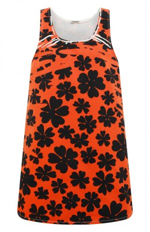 Джинсовое платье Miu. Цвет: оранжевый