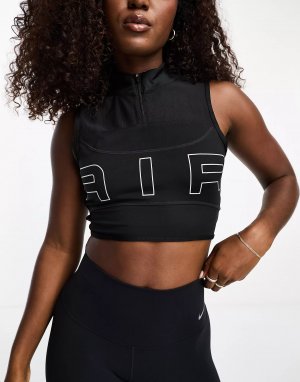Топ Running Air Dri-fit, черный Nike