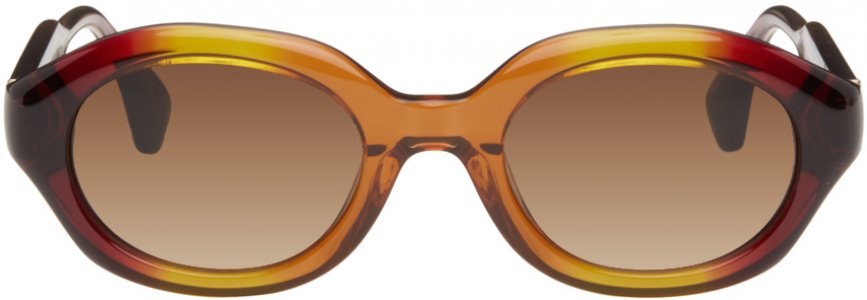 Оранжево-красные солнцезащитные очки Zephyr Vivienne Westwood