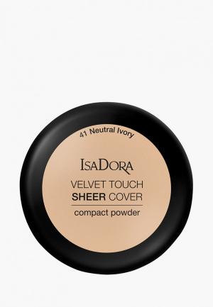 Пудра Isadora компактная Velvet Touch Sheer Cover Compact Powder 41, 10 г. Цвет: бежевый