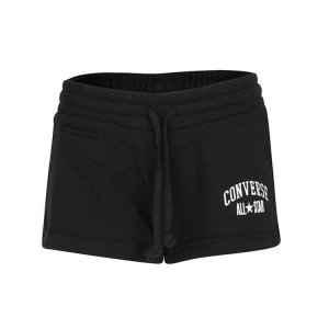 Sporty Casual Printed Logo Knit Shorts Women Bottoms Black 10017829-A01 Converse