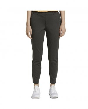 Женские прямые брюки с карманами , темно-серый Tom Tailor. Цвет: серый