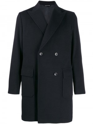 Однобортное пальто Tonello. Цвет: синий