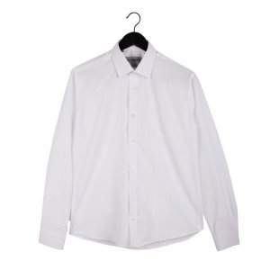 Мужская белая приталенная рубашка в стиле Оксфорд BEST MOUNTAIN
