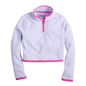 Пуловер из микрофлиса с молнией 1/4 для девочек 7–20 лет стандартного и большого размера Tek Gear