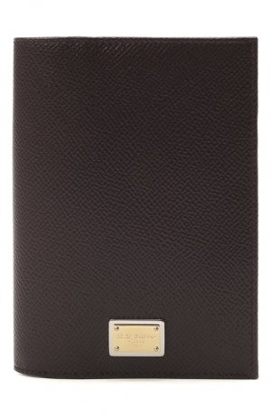 Кожаная обложка для паспорта Dolce & Gabbana. Цвет: бордовый