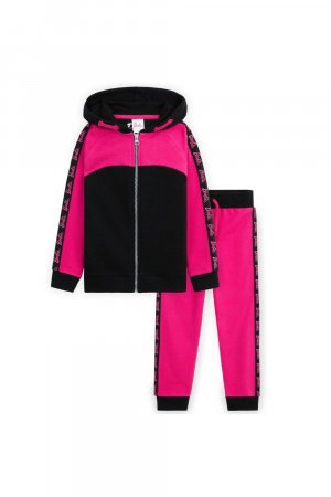 Комплект спортивного костюма: худи на молнии и джоггеры , розовый Barbie