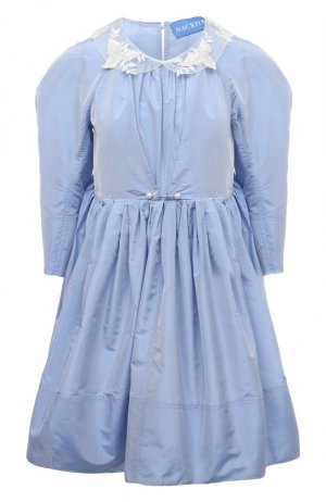 Шелковое платье Nackiye. Цвет: голубой
