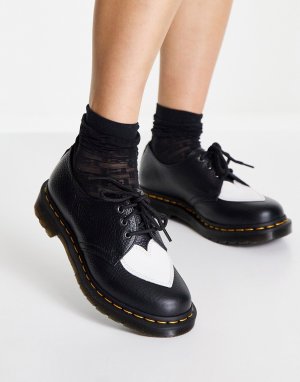Черные туфли на плоской подошве с сердечком Amore-Черный цвет Dr Martens