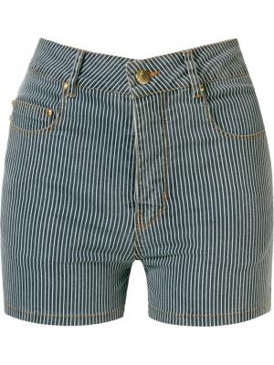 Striped high waist shorts Amapô. Цвет: чёрный
