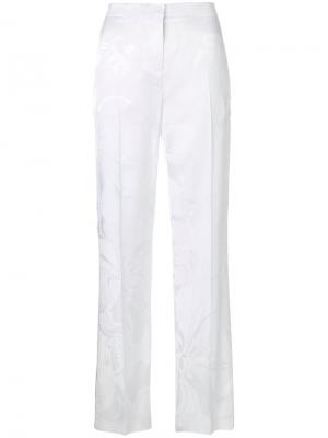 Широкие спортивные брюки с жаккардовым узором Emilio Pucci. Цвет: белый