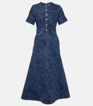 Джинсовое платье миди , синий Erdem