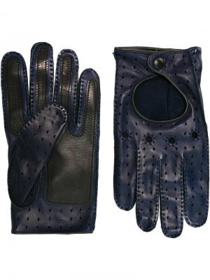Перфорированные перчатки Etro. Цвет: синий