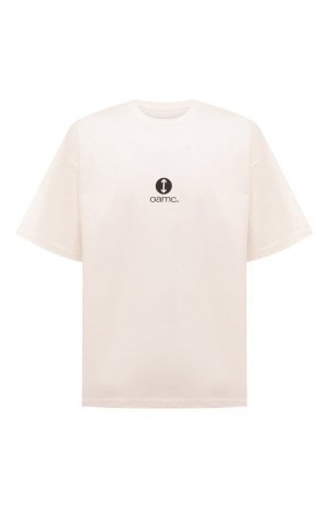 Хлопковая футболка Oamc. Цвет: белый