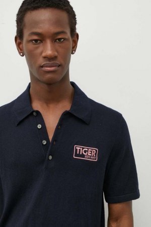 Шерстяная рубашка-поло Tiger Of Швеции, темно-синий Sweden