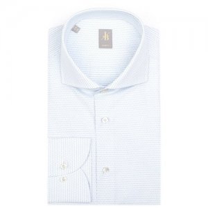 Рубашка , размер 39, белый, голубой JACQUES BRITT. Цвет: белый/голубой