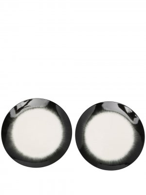 Набор из двух тарелок (18 см) коллаборации с Serax Ann Deumelemeester X. Цвет: черный