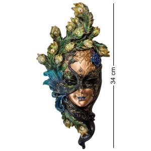 Венецианская маска Павлин Размер: 17,5*4,5*34 см Veronese