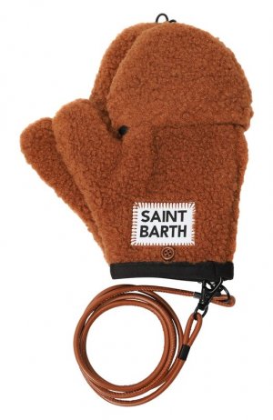 Варежки MC2 Saint Barth. Цвет: коричневый