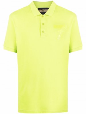 Рубашка поло с логотипом Moschino. Цвет: зеленый