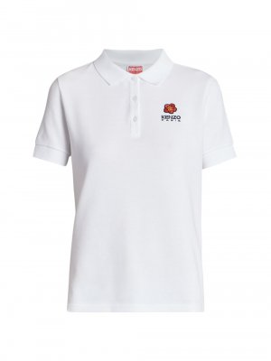 Рубашка поло с логотипом Crest KENZO, белый Kenzo