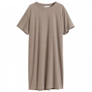 Платье-футболка Terry, серо-коричневый H&M
