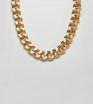 Золотистое ожерелье-цепочка Glamorous. Цвет: золотой