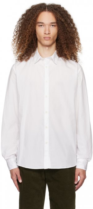 Белая легкая рубашка Sunspel
