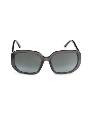 Солнцезащитные очки Karly 57MM с геометрическим рисунком , черный Jimmy Choo