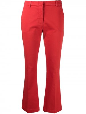 Укороченные расклешенные брюки Pt01. Цвет: красный