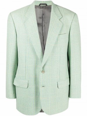 1980s plaid-check single-breasted blazer Missoni Pre-Owned. Цвет: зеленый